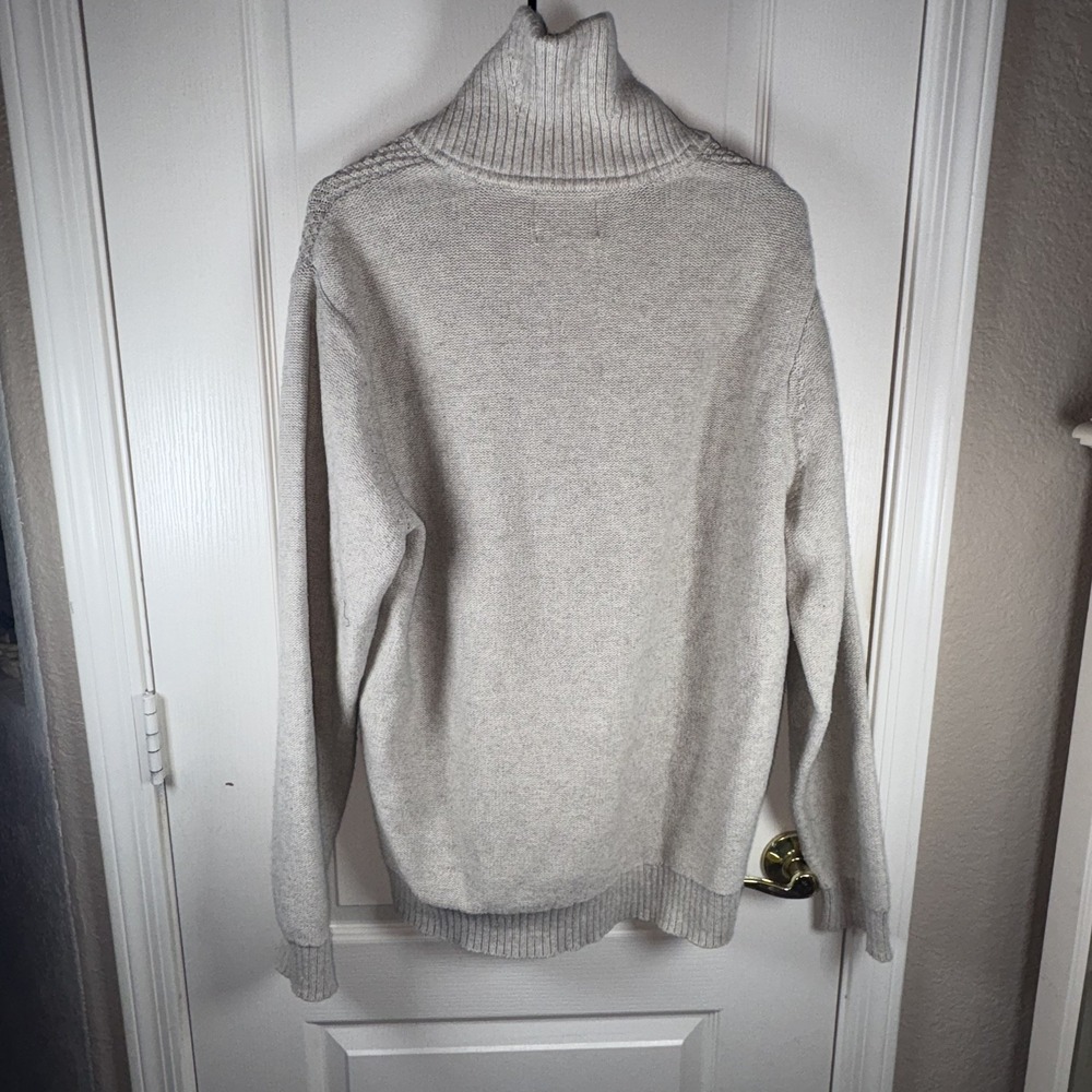 Old Navy San Francisco Men's Ivory Pullover Sweater L – High Neck/Button, EUC Cl - Picture 3 of 6